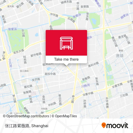 张江路紫薇路 map