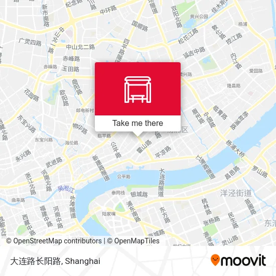 大连路长阳路 map