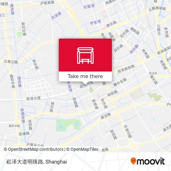 崧泽大道明珠路 map