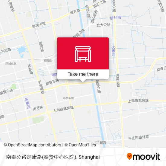 南奉公路定康路(奉贤中心医院) map