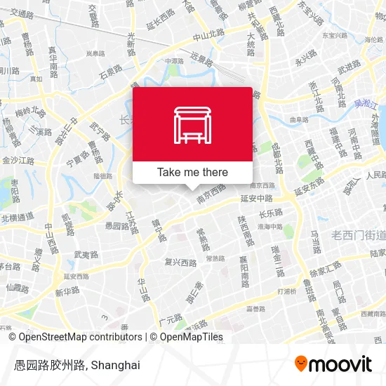 愚园路胶州路 map