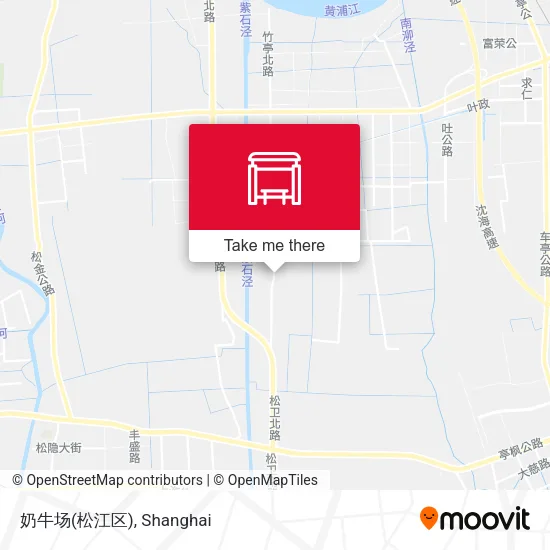 奶牛场(松江区) map