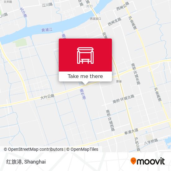 红旗港 map
