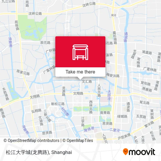 松江大学城(龙腾路) map
