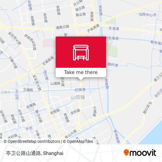 亭卫公路山通路 map