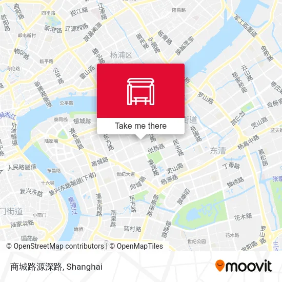 商城路源深路 map