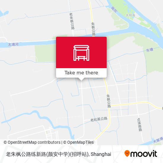 老朱枫公路练新路(颜安中学)(招呼站) map