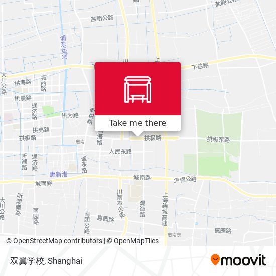 双翼学校 map