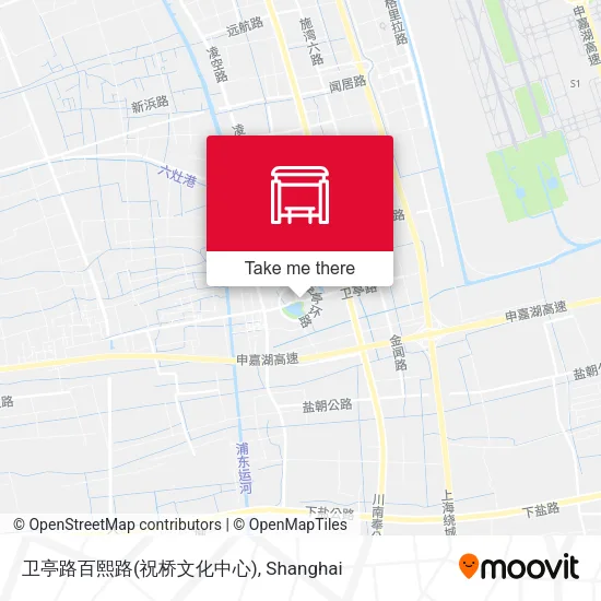 卫亭路百熙路(祝桥文化中心) map