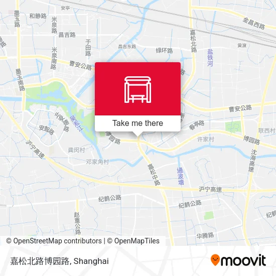 嘉松北路博园路 map