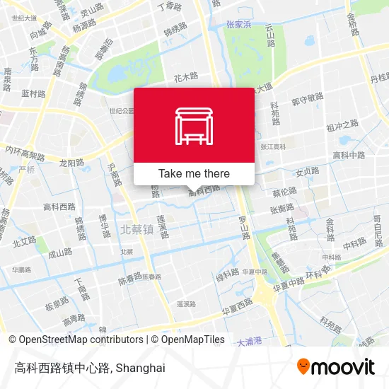 高科西路镇中心路 map