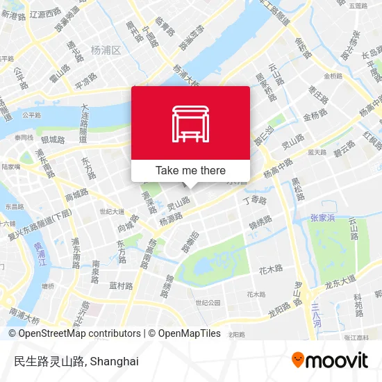 民生路灵山路 map