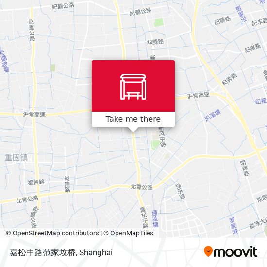 嘉松中路范家坟桥 map