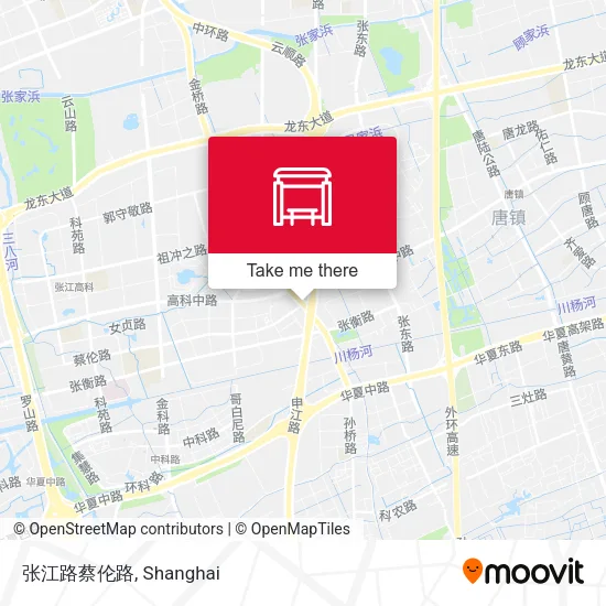 张江路蔡伦路 map