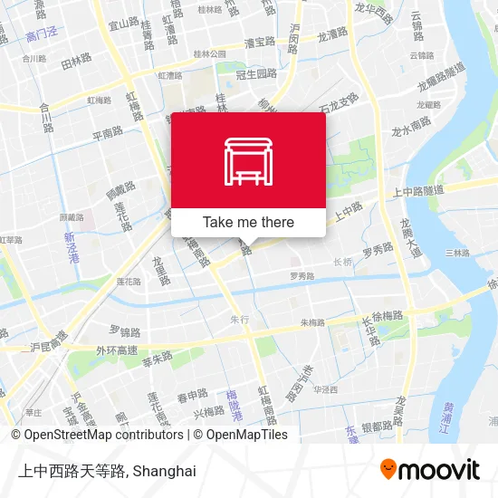 上中西路天等路 map