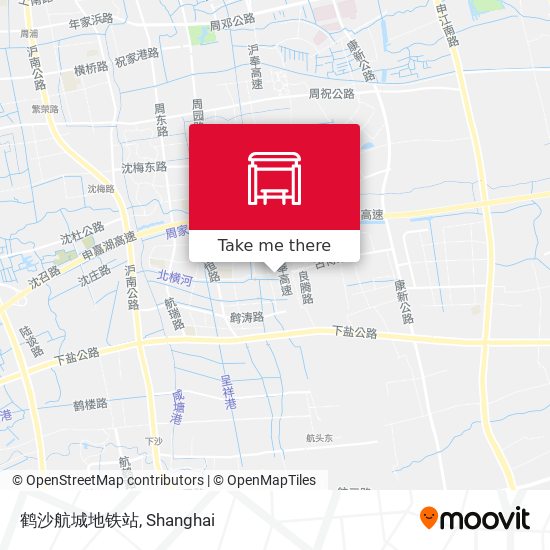 鹤沙航城地铁站 map