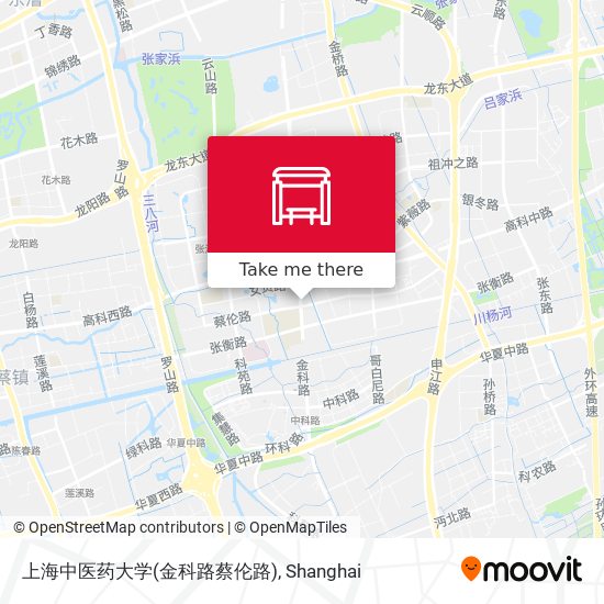 上海中医药大学(金科路蔡伦路) map