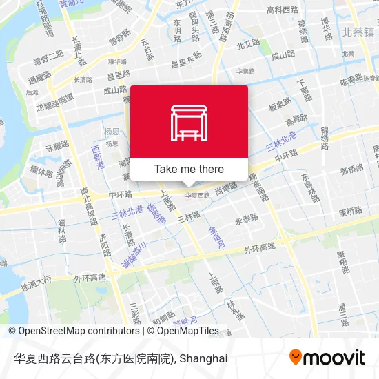 华夏西路云台路(东方医院南院) map