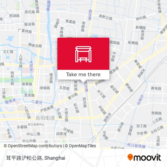 茸平路沪松公路 map