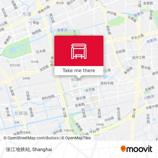 张江地铁站 map