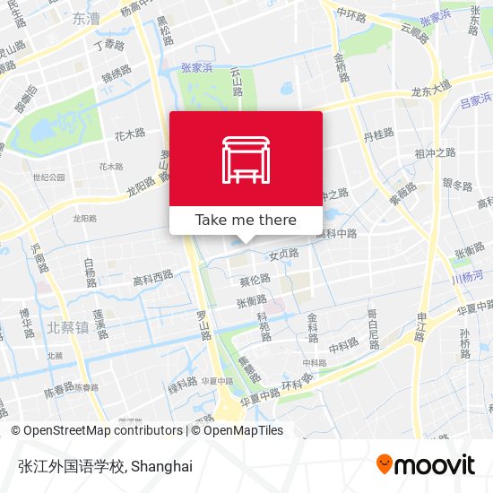 张江外国语学校 map