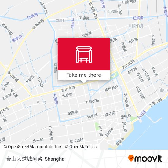 金山大道城河路 map