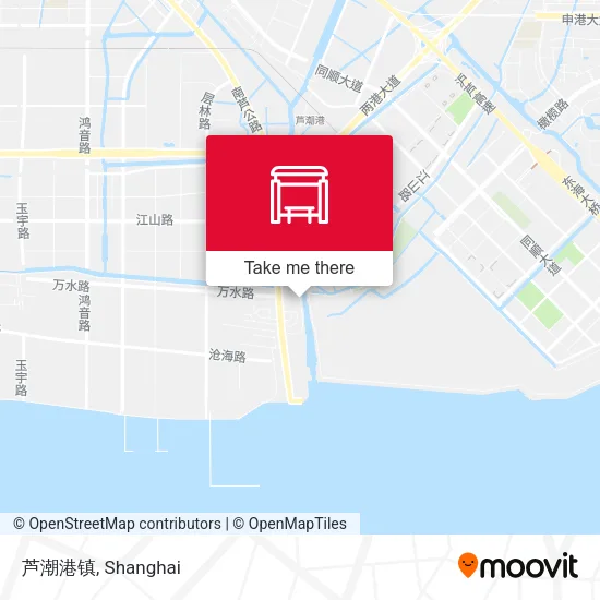 芦潮港镇 map