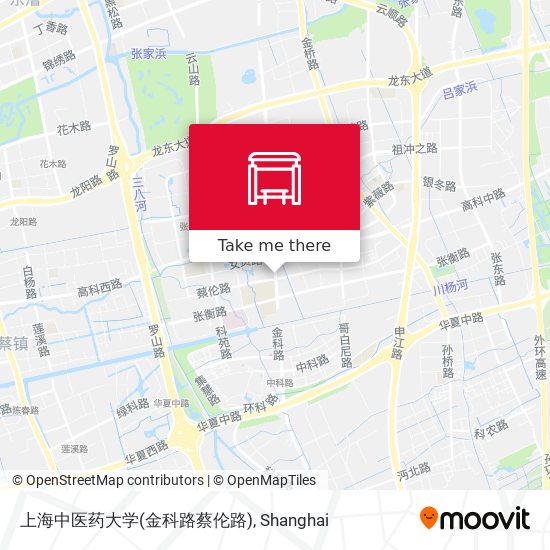 上海中医药大学(金科路蔡伦路) map