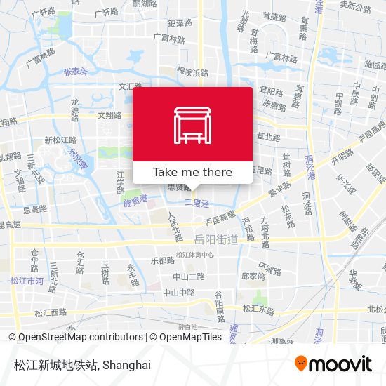 松江新城地铁站 map