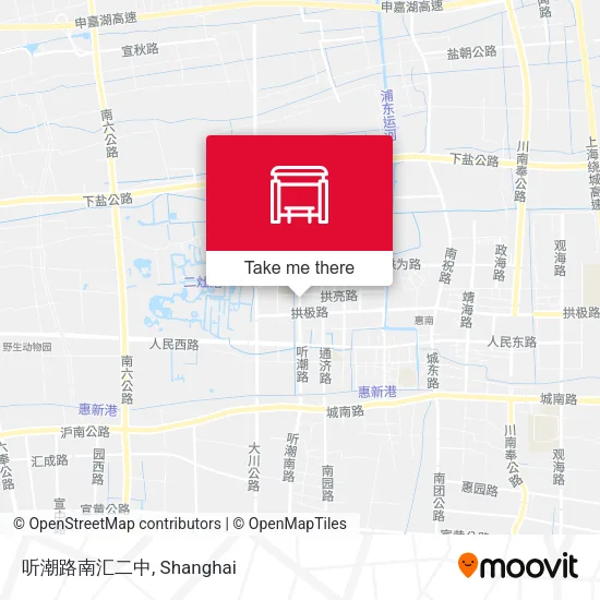 听潮路南汇二中 map