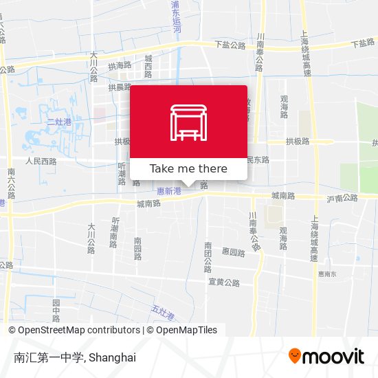 南汇第一中学 map