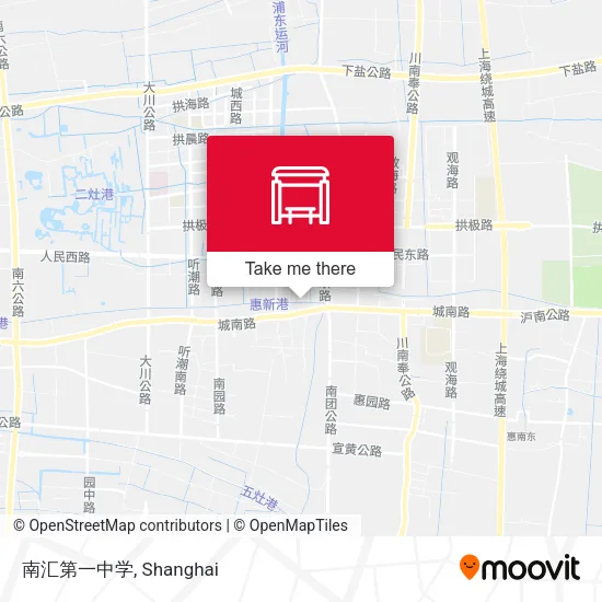南汇第一中学 map