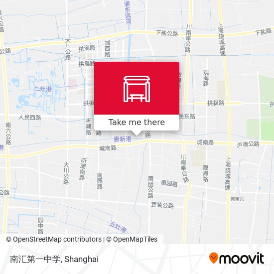 南汇第一中学 map