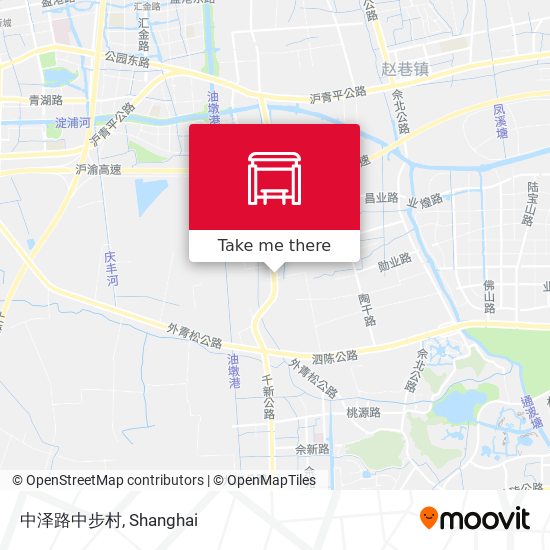 中泽路中步村 map