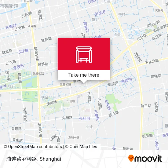 浦连路召楼路 map