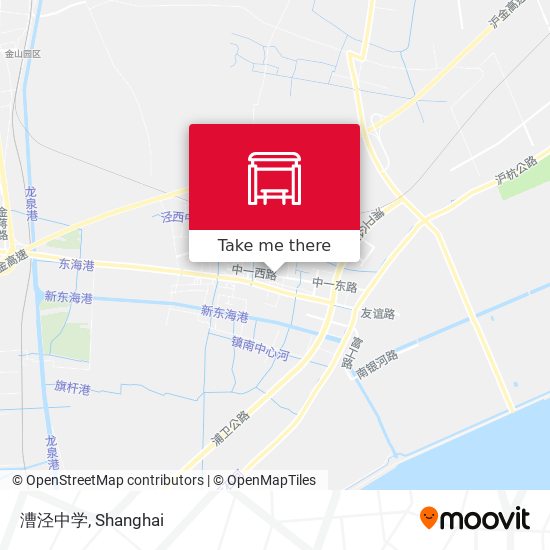 漕泾中学 map