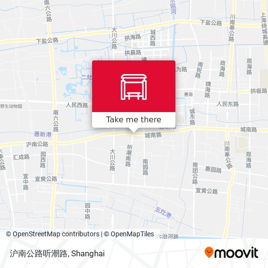 沪南公路听潮路 map