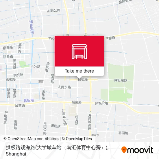拱极路观海路(大学城车站（南汇体育中心旁）) map