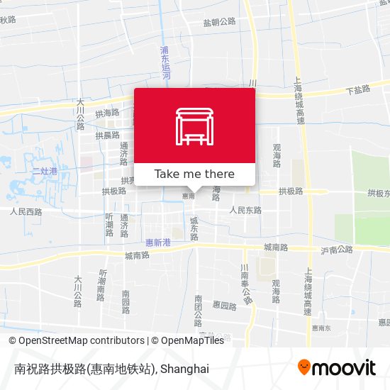 南祝路拱极路(惠南地铁站) map