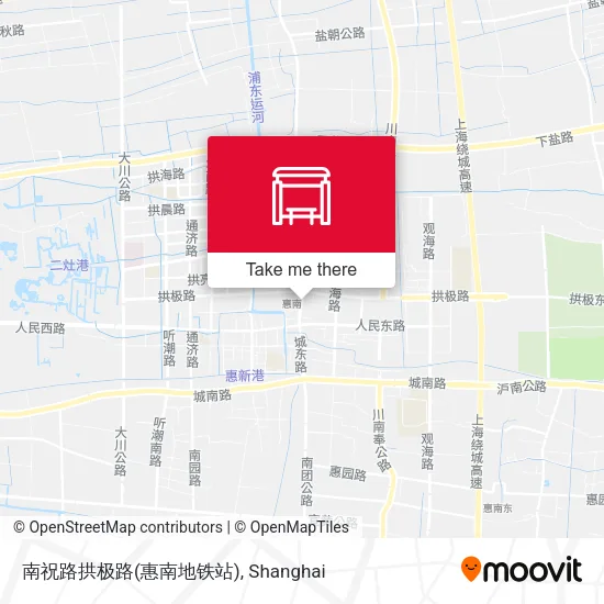 南祝路拱极路(惠南地铁站) map