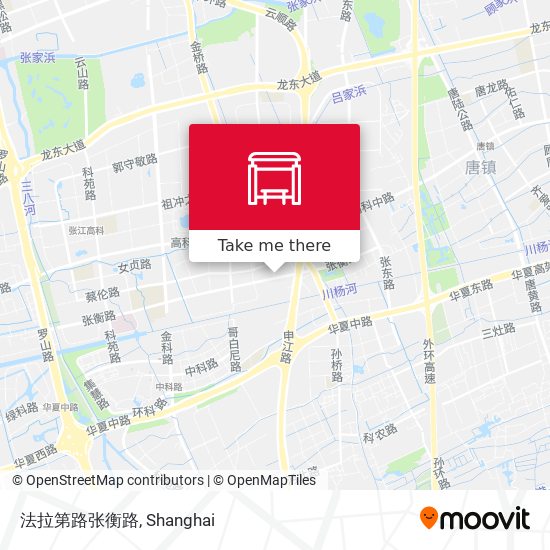 法拉第路张衡路 map