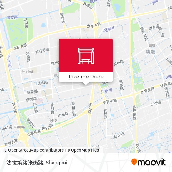法拉第路张衡路 map