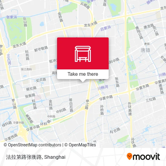法拉第路张衡路 map