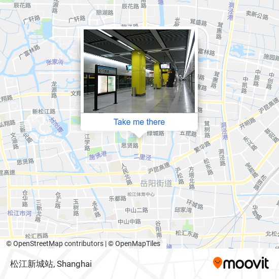 松江新城站 map