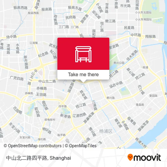 中山北二路四平路 map