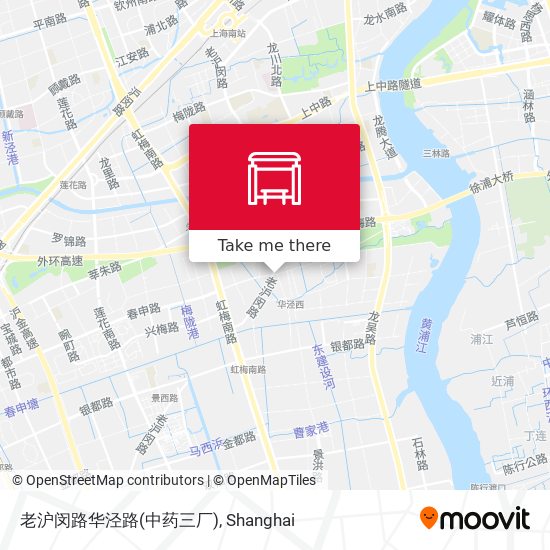 老沪闵路华泾路(中药三厂) map