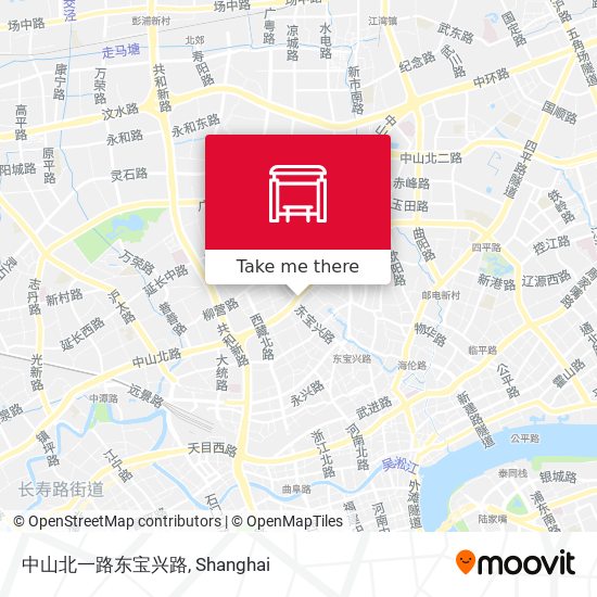 中山北一路东宝兴路 map