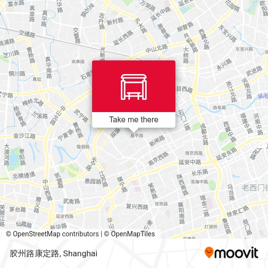 胶州路康定路 map