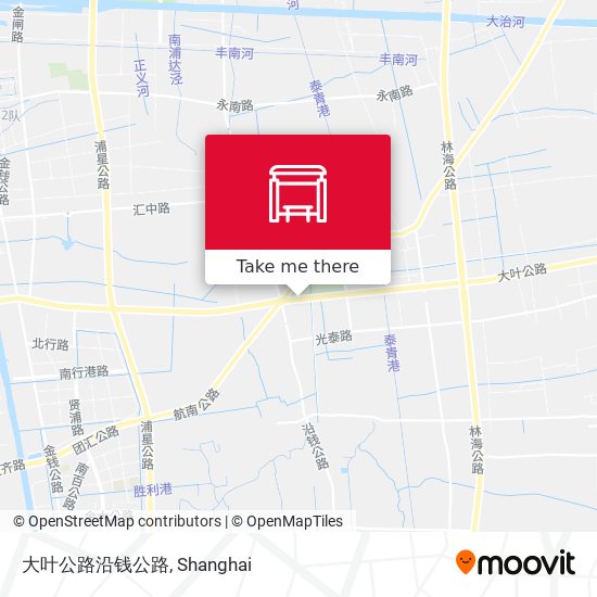 大叶公路沿钱公路 map