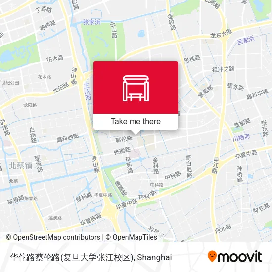 华佗路蔡伦路(复旦大学张江校区) map